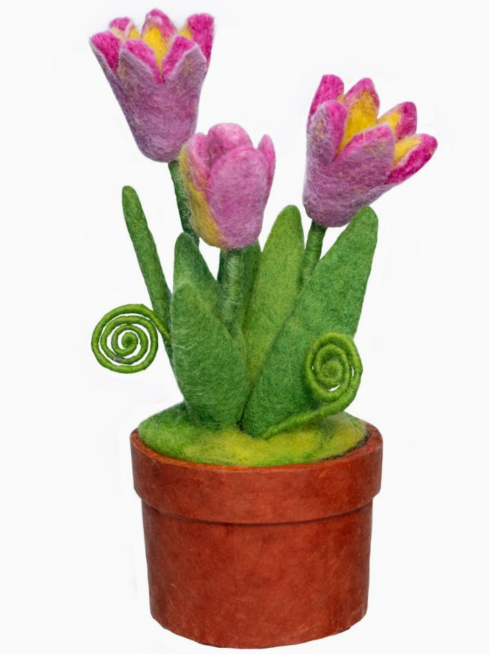 Felt Potted Trio Flowers