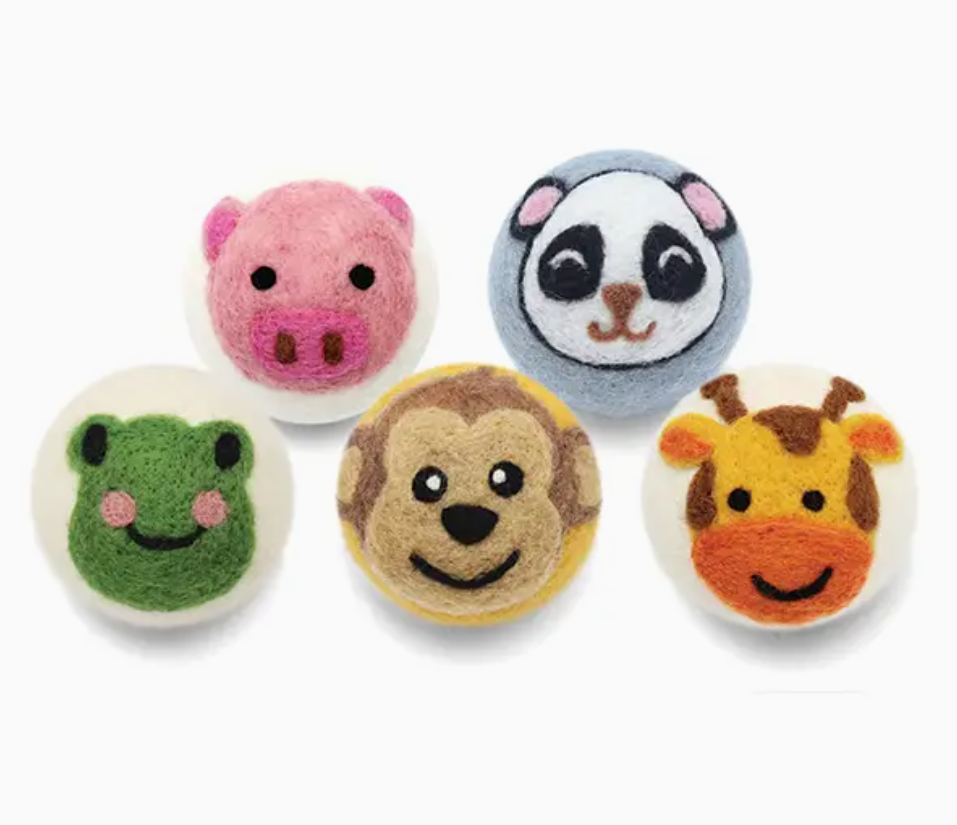 Eco Wool Dryer Balls, "Animals"