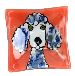 Fused Glass Dishes, Assorted Dogs