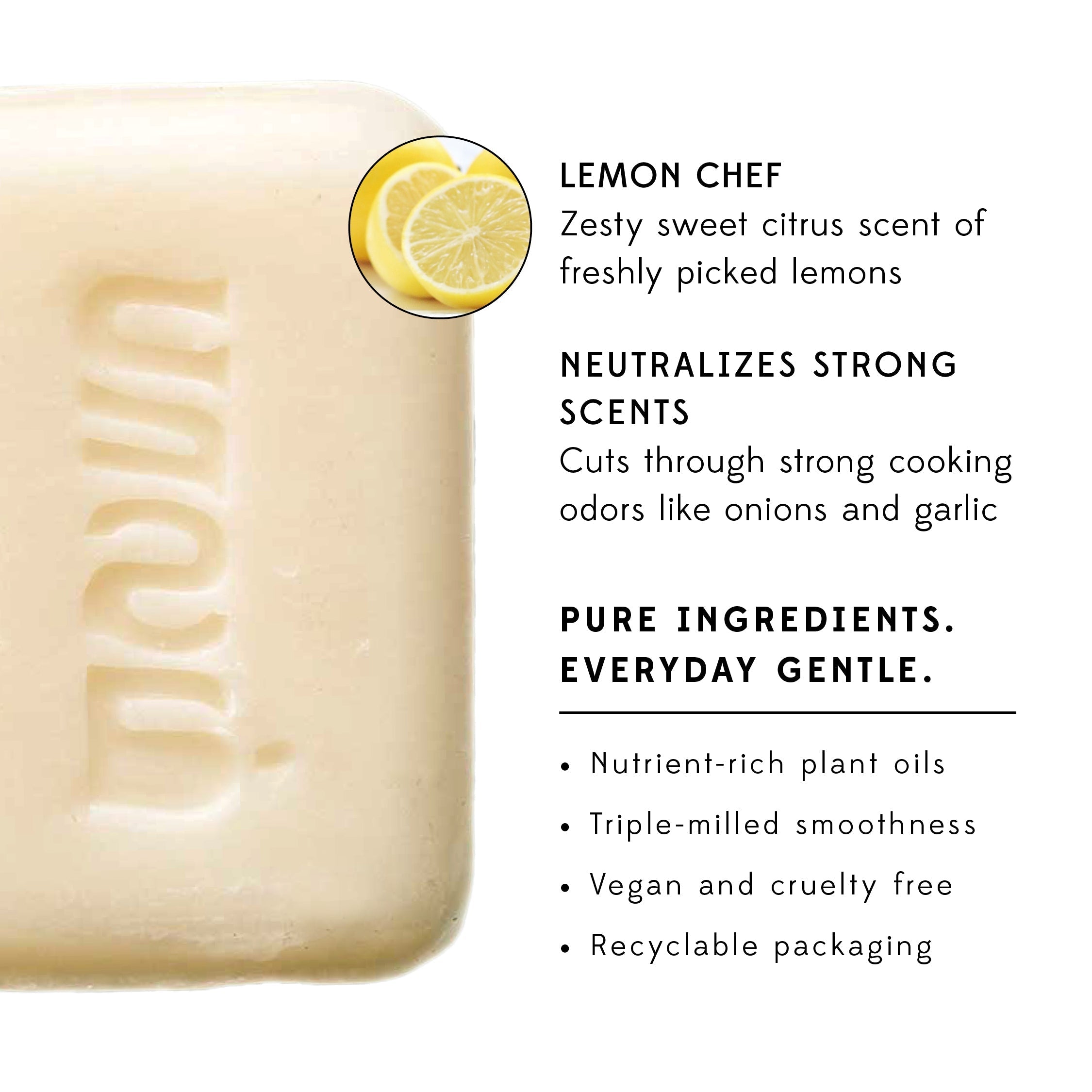 Plant Based Soap, Lemon Chef Soap