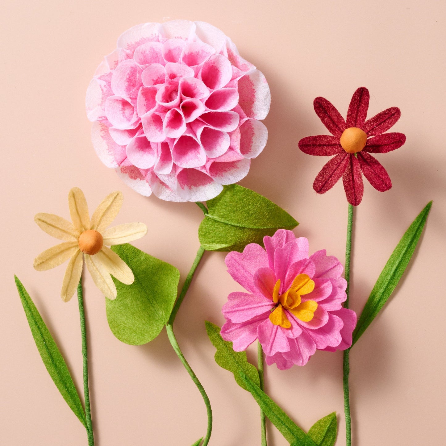 Silk Paper Cone Flowers - Burgandy