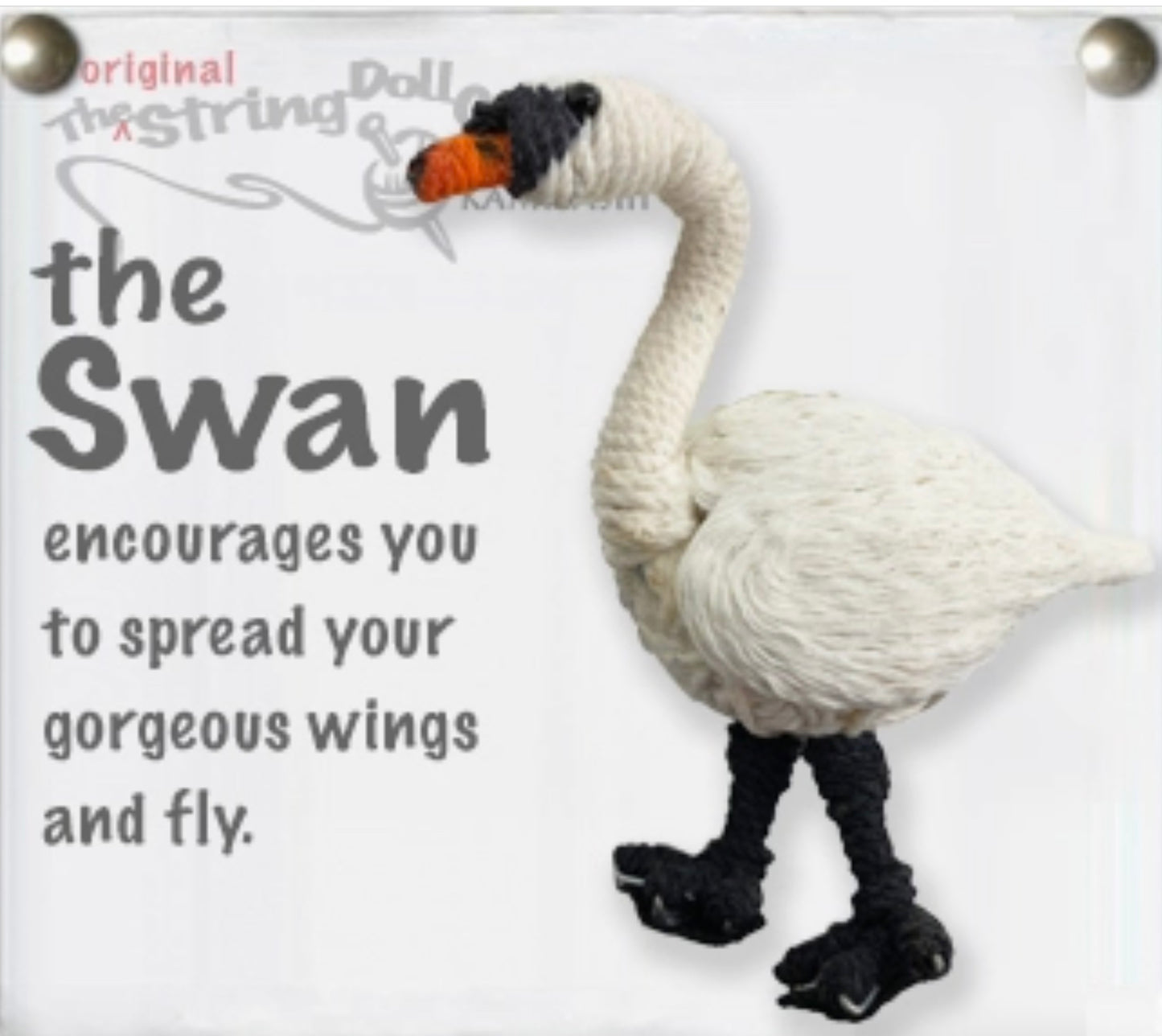Keychain String Doll, "The Swan"