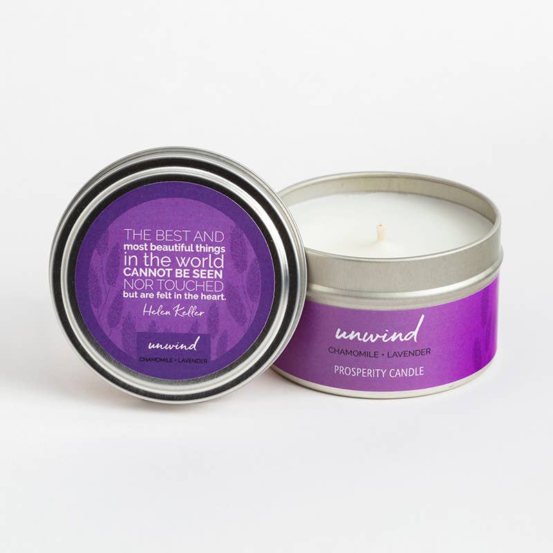 Quote Tin Candle, 4 oz, "Year of Inspiration"