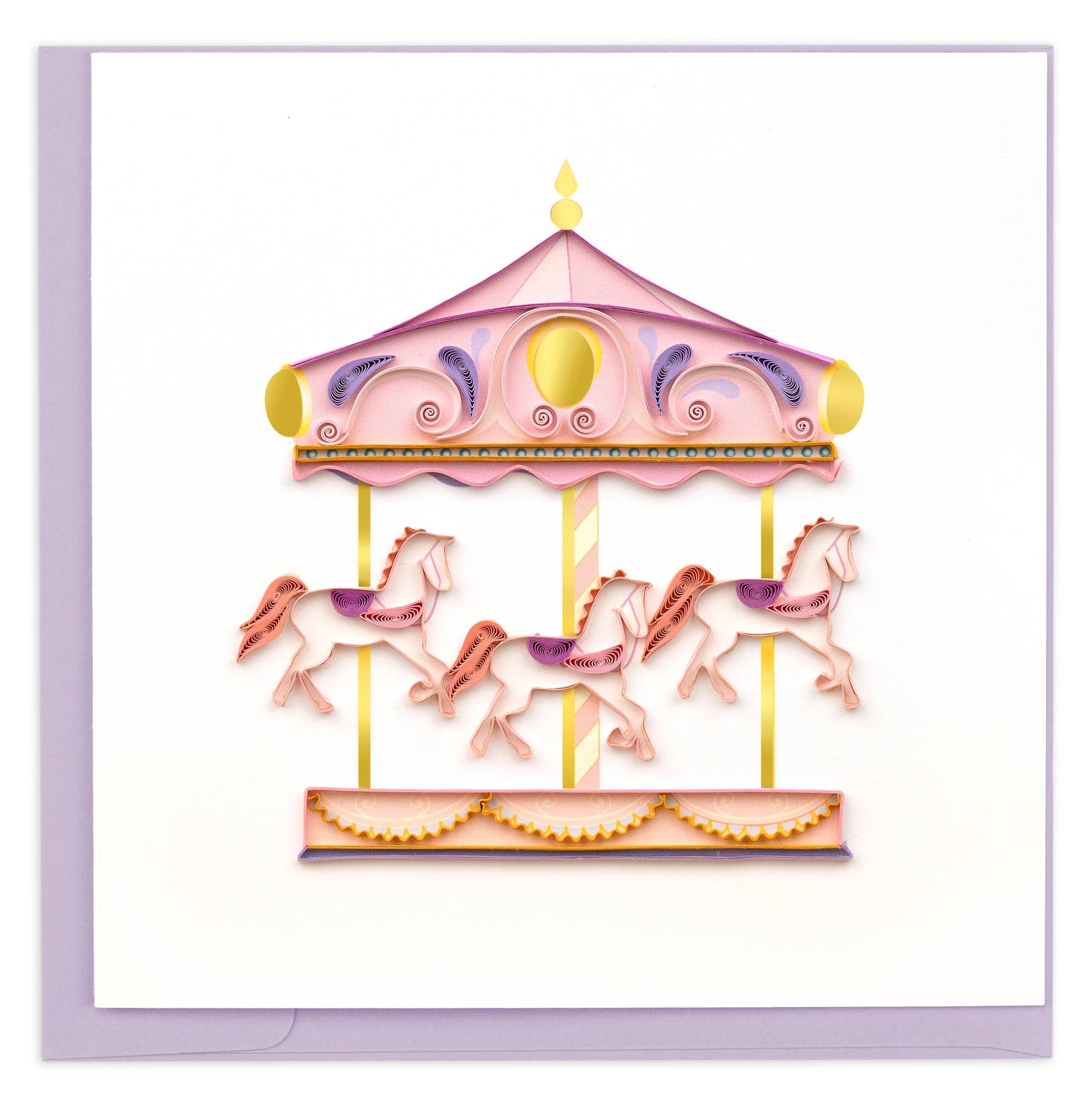 Quilled Greeting Card, "Carousel"