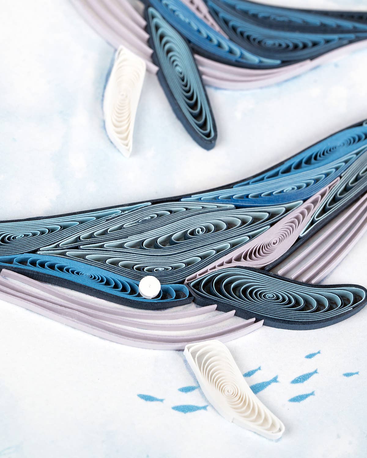 Quilled Greeting Card, "Humpback Whales"