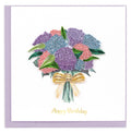 Quilled Greeting Card, "Hydrangea Bouquet"