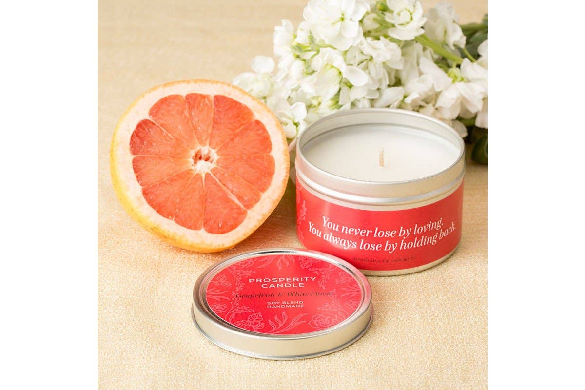 Quote Tin Candle, 4-6oz, "Springtime Quotes"