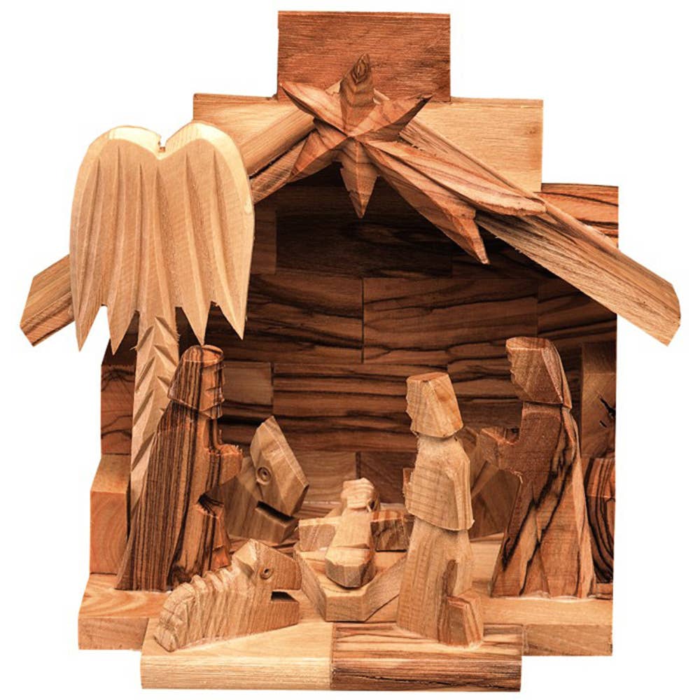 Olive Wood Christmas Crèche