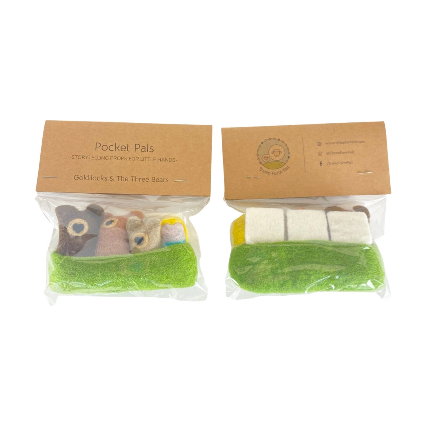 Felted "Pocket Pals", Goldilocks & The Three Bears