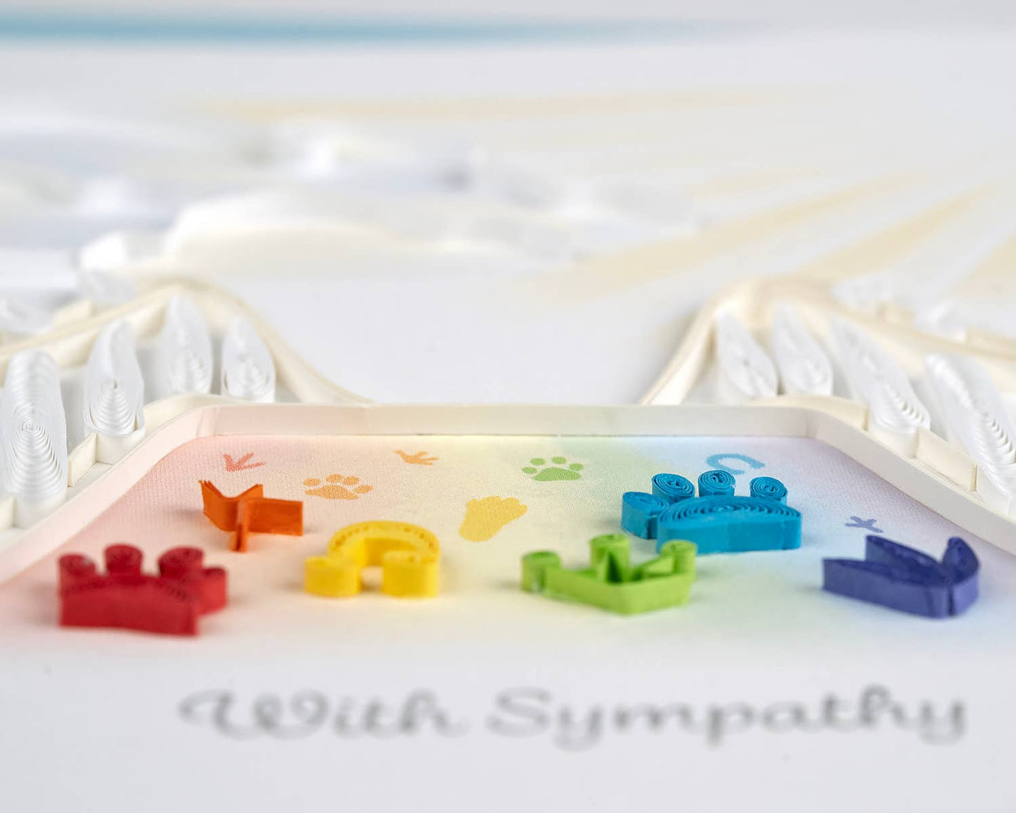 Quilled Greeting Card, "Rainbow Bridge"