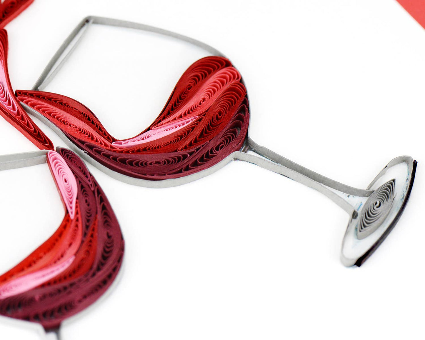 Quilled Greeting Card, "A Toast to Love"