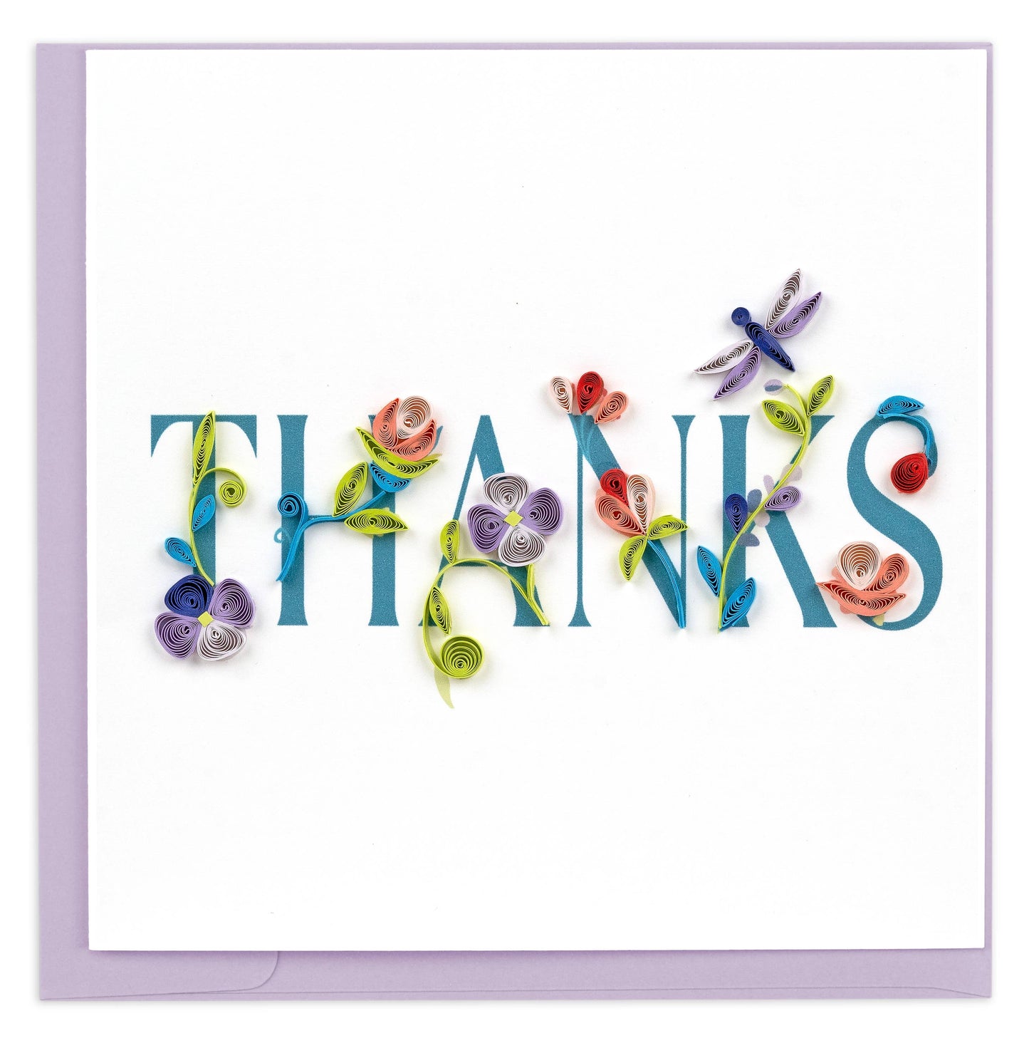 Quilled Greeting Card, "Garden Thanks"