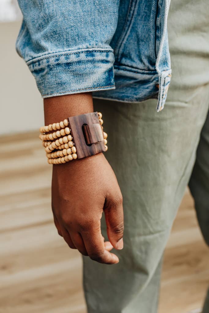 Unity Wood Bead Bracelet