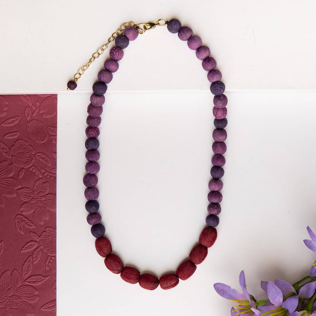 Kantha Couplet Necklace