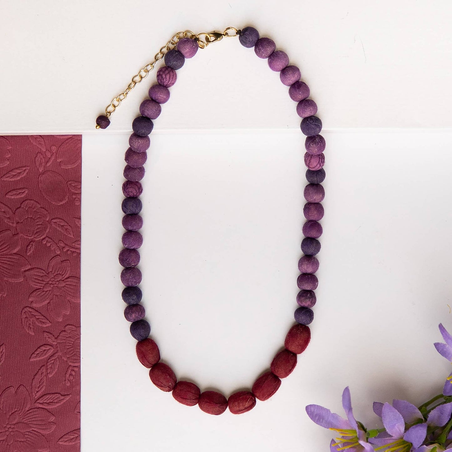 Kantha Couplet Necklace