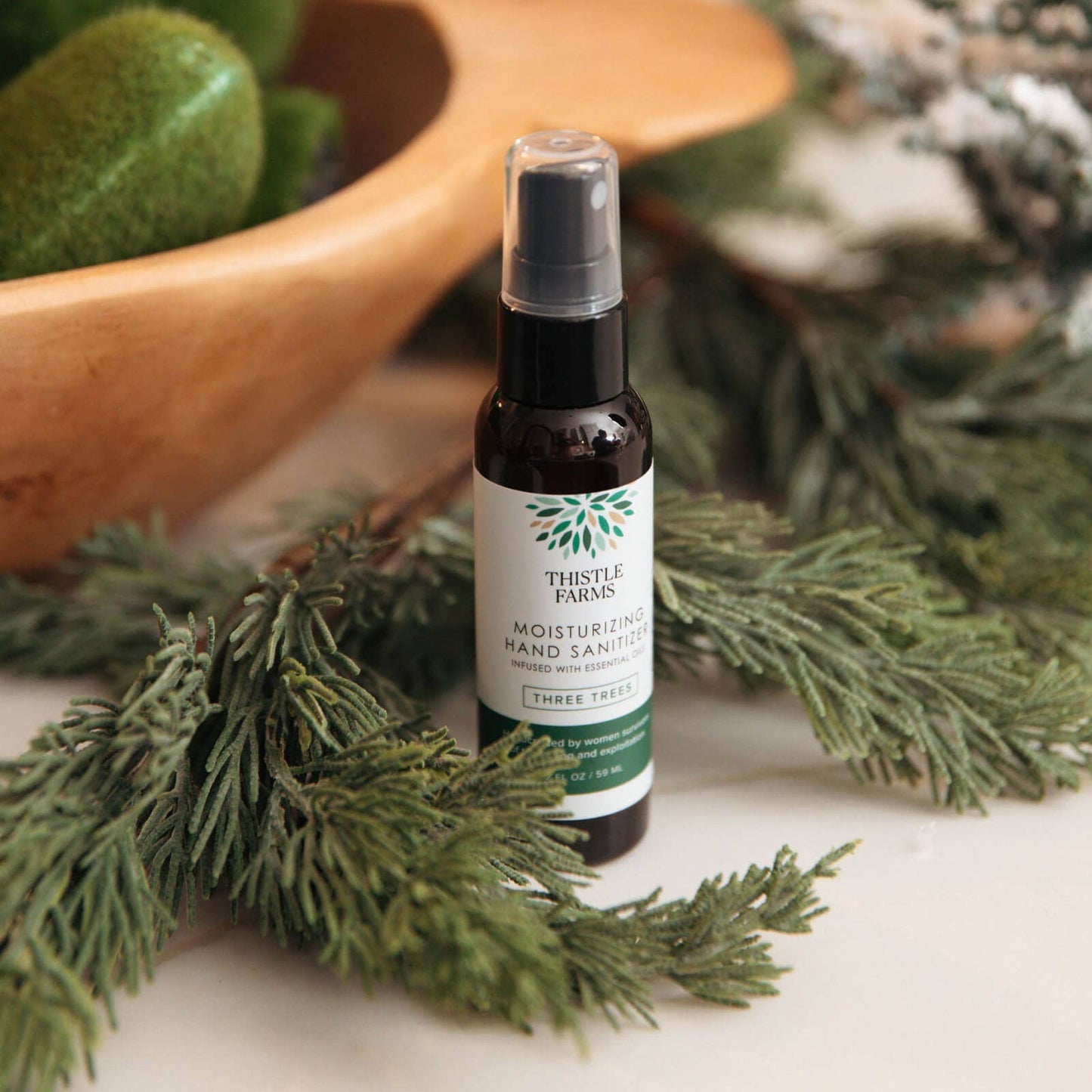 Holiday Three Trees Moisturizing Hand Sanitizer Spray 2 oz