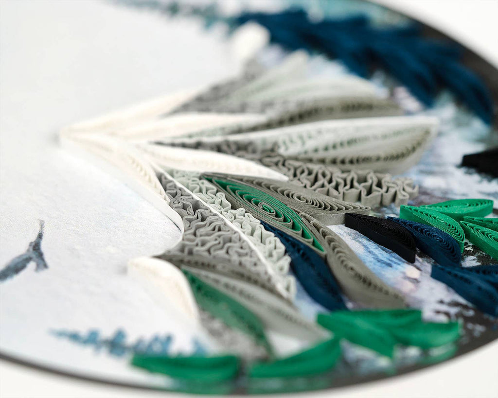 Quilled Greeting Card, "Mountain Landscape"