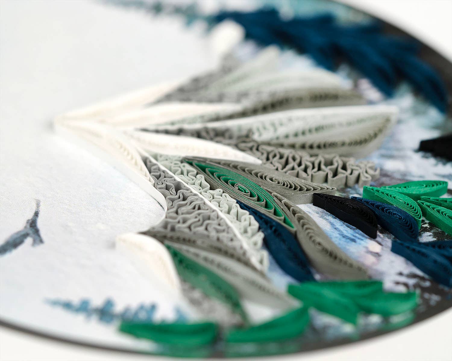 Quilled Greeting Card, "Mountain Landscape"