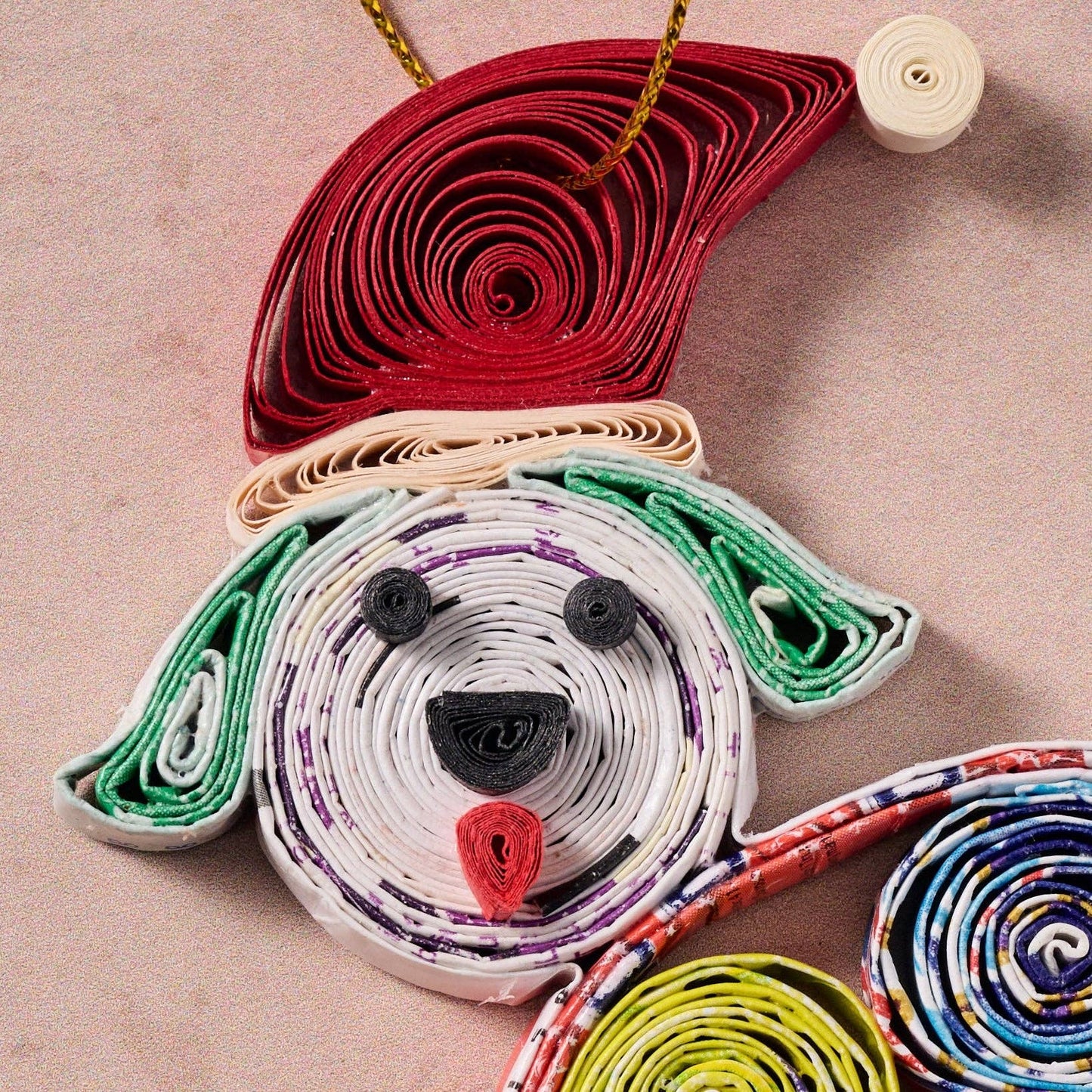 Vui Quilled Dog Ornament