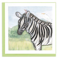 Quilled Greeting Card, "Zebra & Birds"