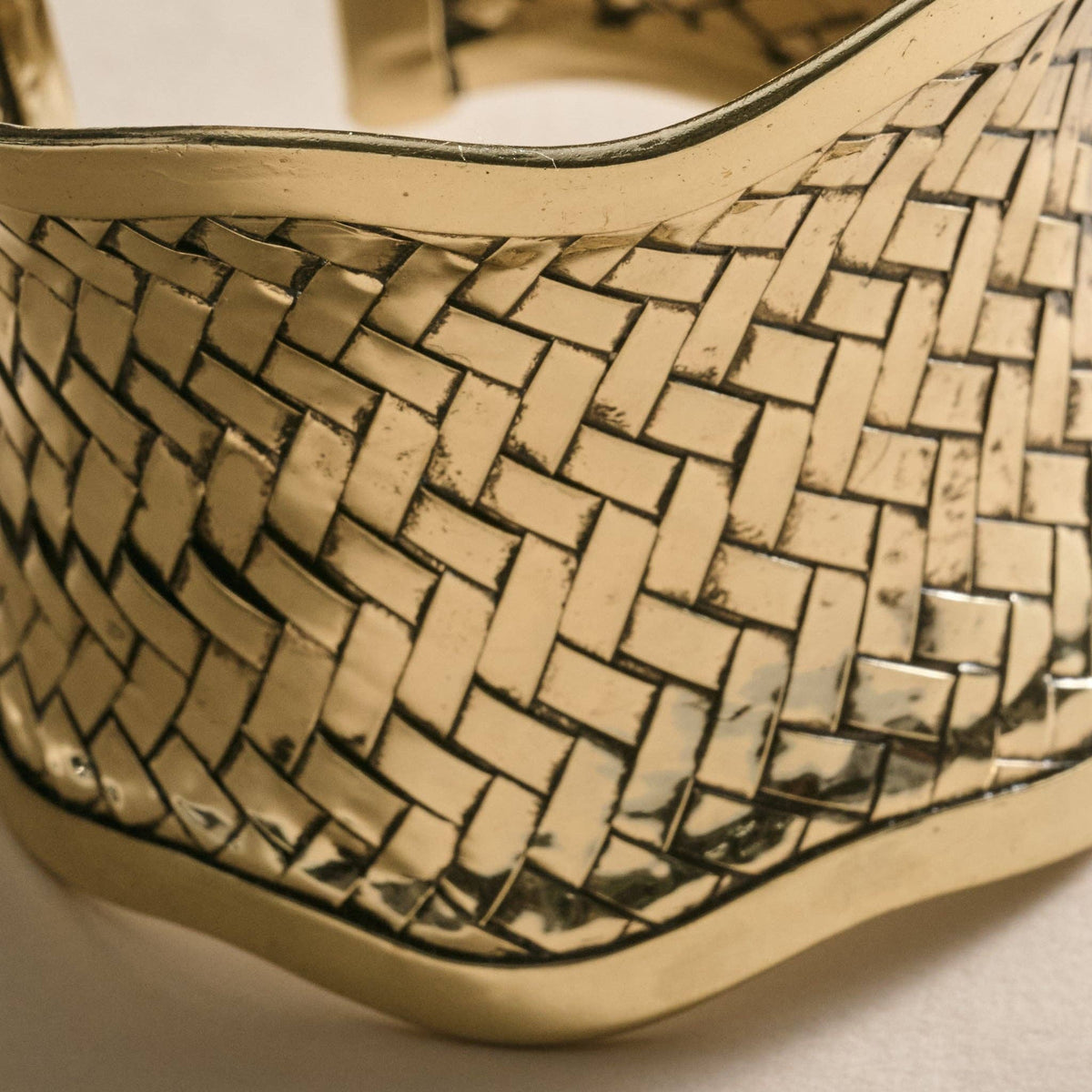 Devee Brass Woven Cuff Bracelet
