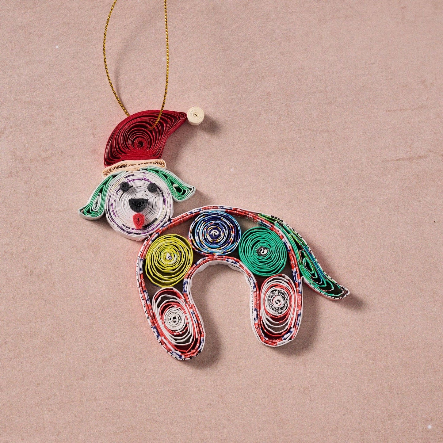 Vui Quilled Dog Ornament
