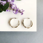 Earrings, Wavy Hoops