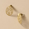 Jana Punched Brass Post Earrings