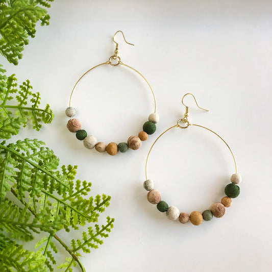 Earrings, Kantha "Terai" Hoops
