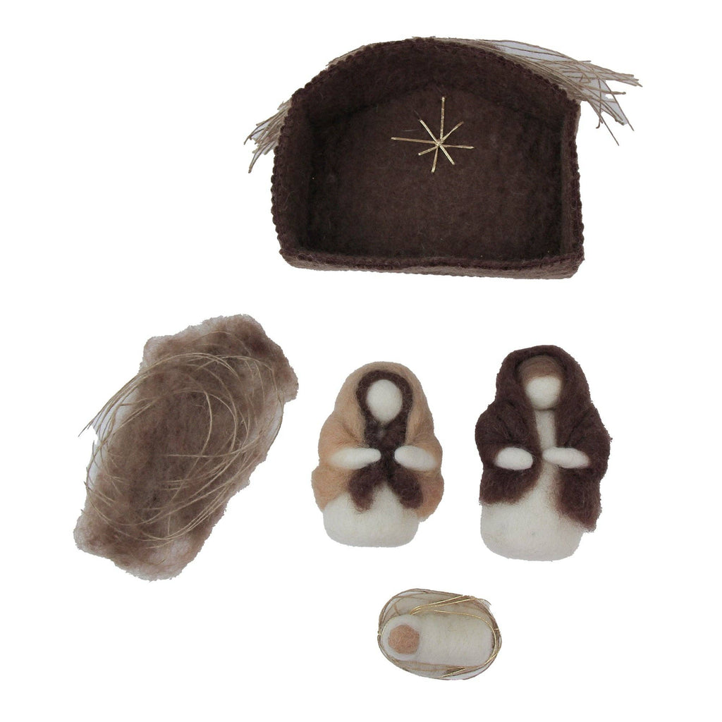 Petite Felt Nativity, 5 pieces