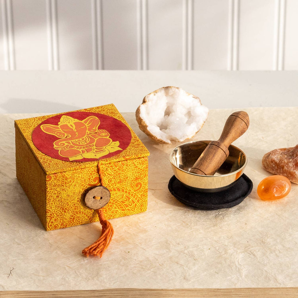 2" Meditation Singing Bowl, Ganesh