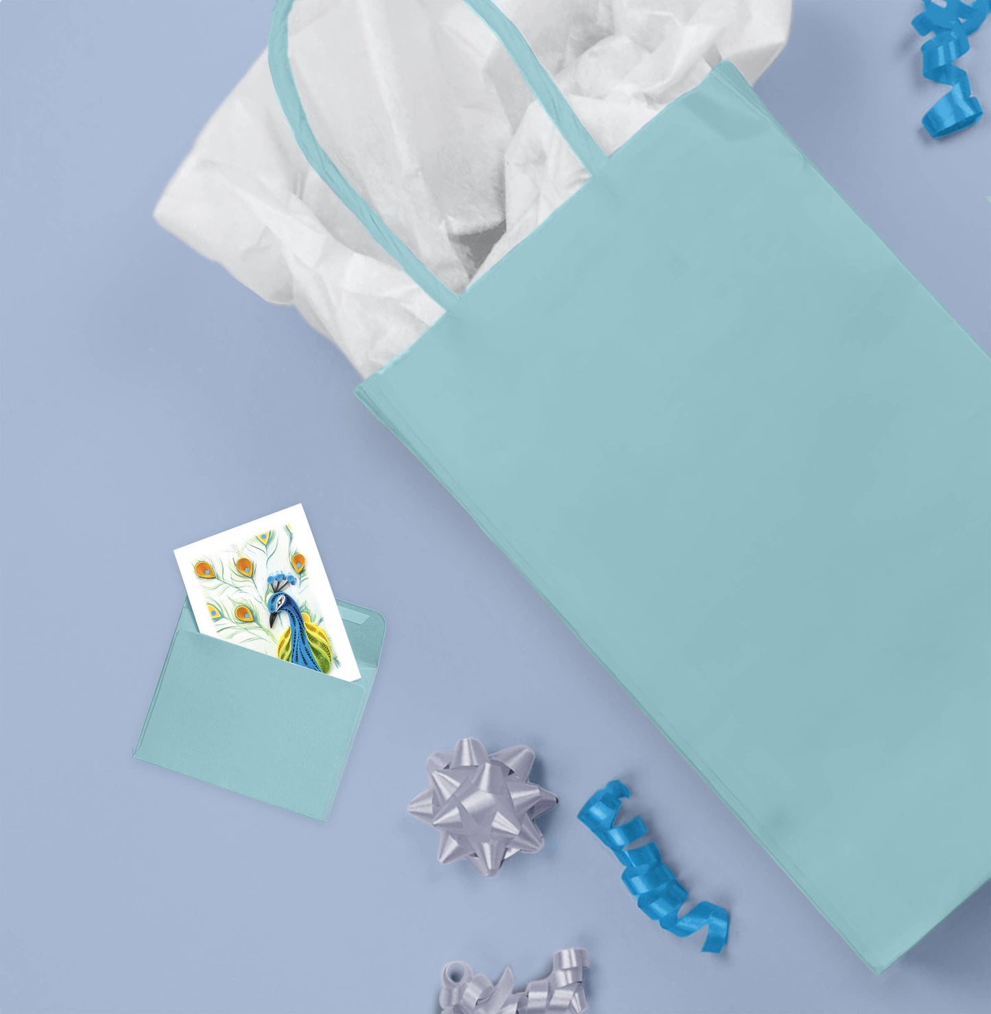 Quilled Gift Enclosure, "Peacock"