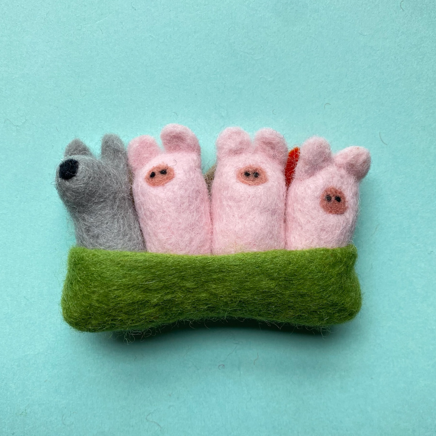 Felted "Pocket Pals", The Three Little Pigs