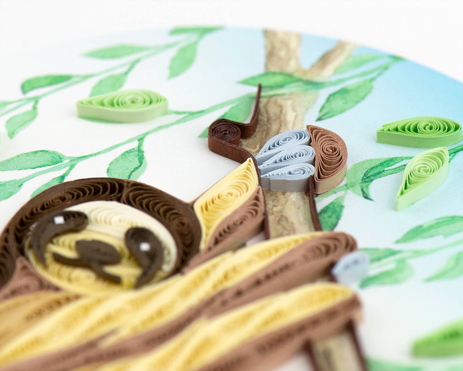 Quilled Greeting Card, "Sloth"