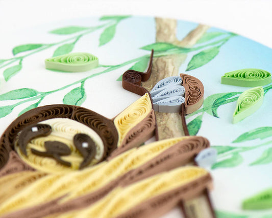 Quilled Greeting Card, "Sloth"
