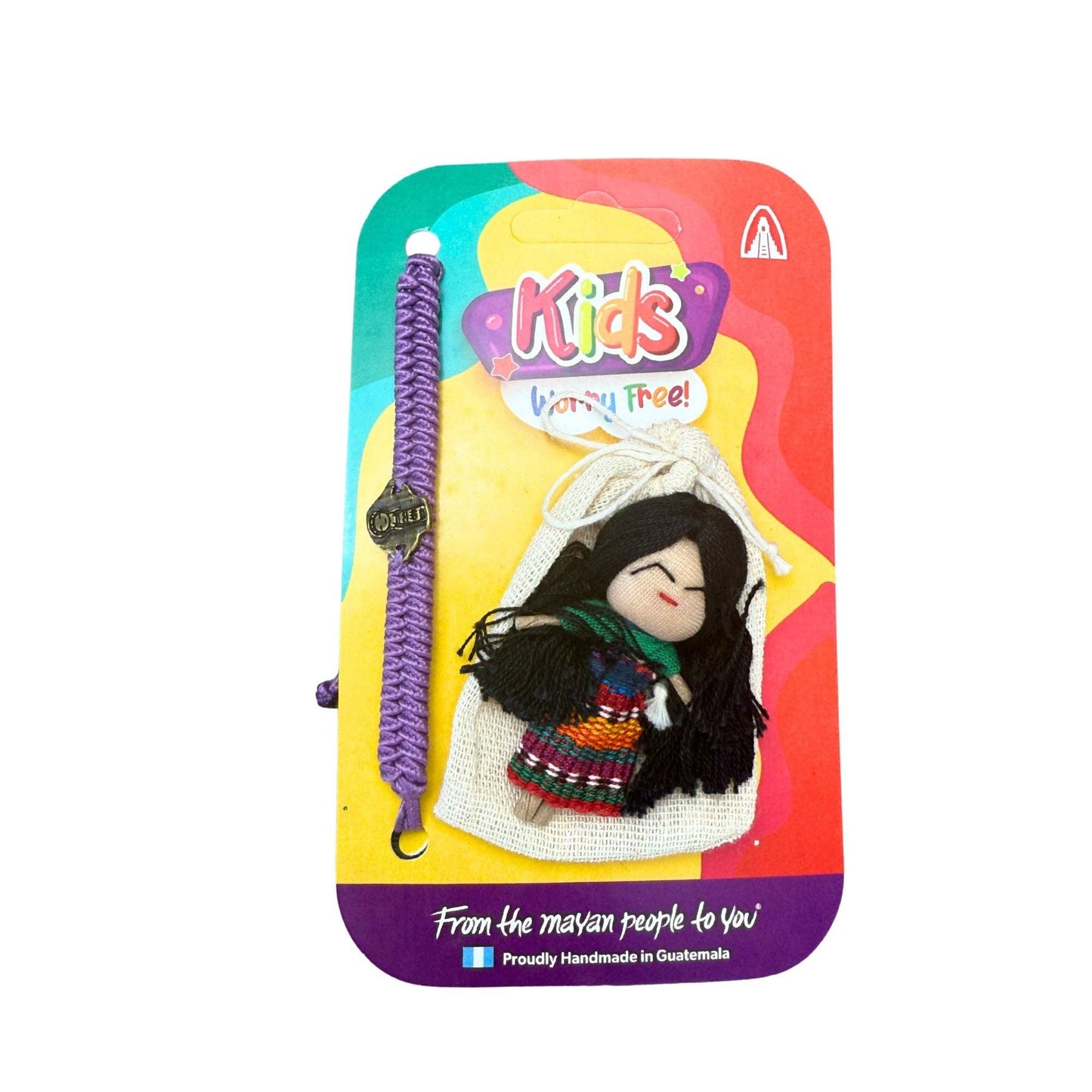 Worry Doll with Woven Cotton Bracelet^