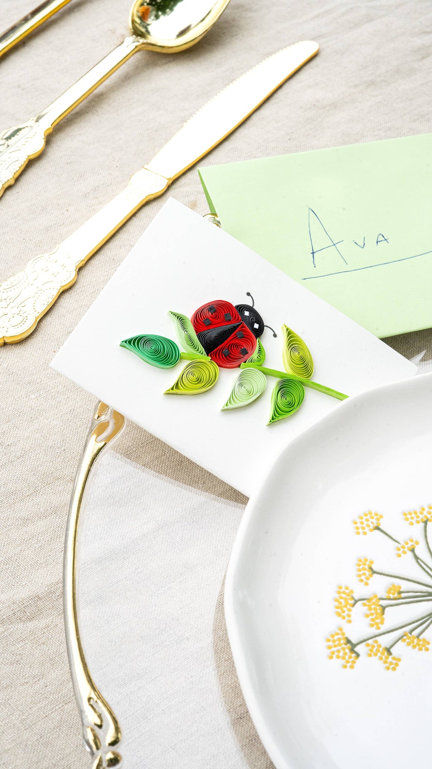 Quilled Gift Enclosure, "Ladybug"