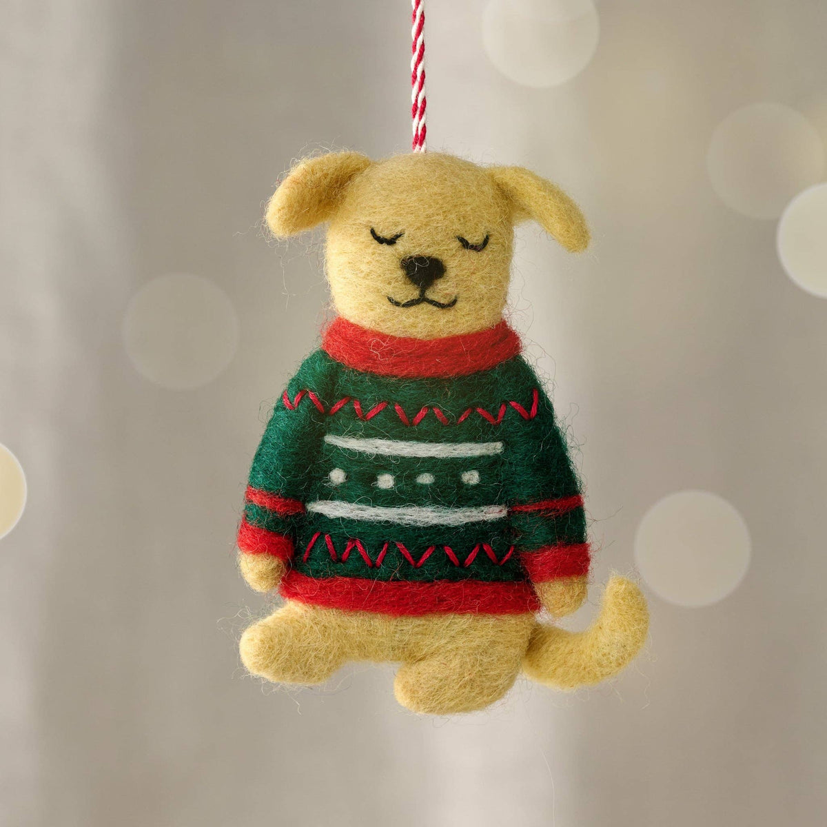 Tyana Ugly Sweater Dog Ornament