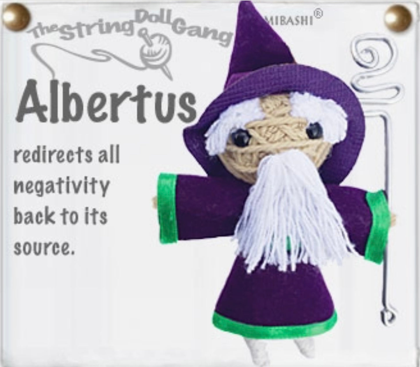Keychain String Doll, "Albertus the Wizard"