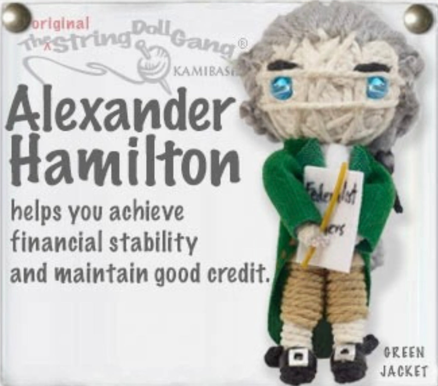 Keychain String Doll, "Alexander Hamilton"