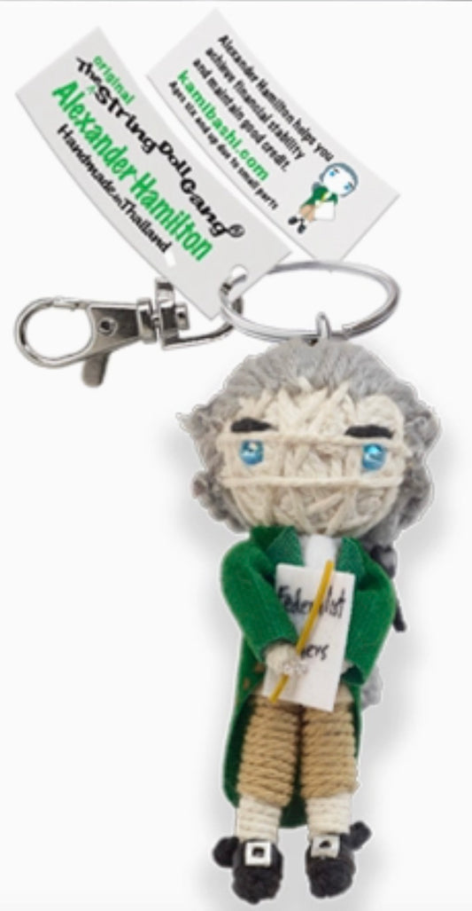 Keychain String Doll, "Alexander Hamilton"