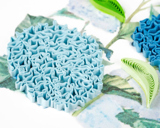 Quilled Gift Enclosure, "Wild Hydrangeas"