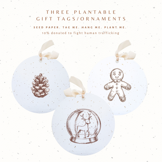 Plantable Seed Gift Tags, Winter Woodsy