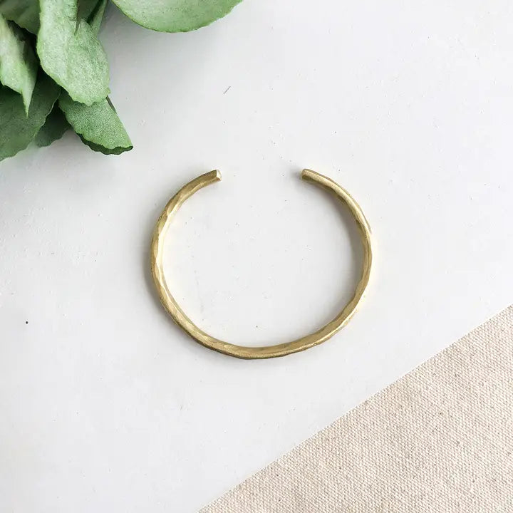 Textured Twig Cuff - Gold