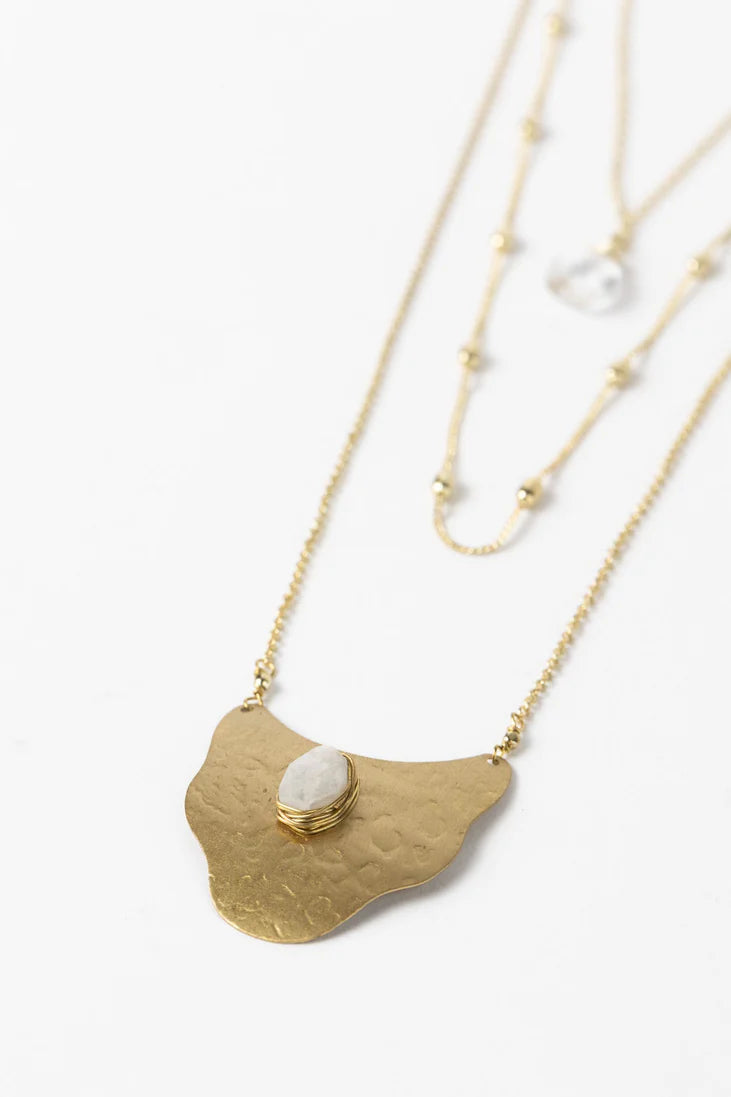 Moonstone Quartz Convertible Necklace