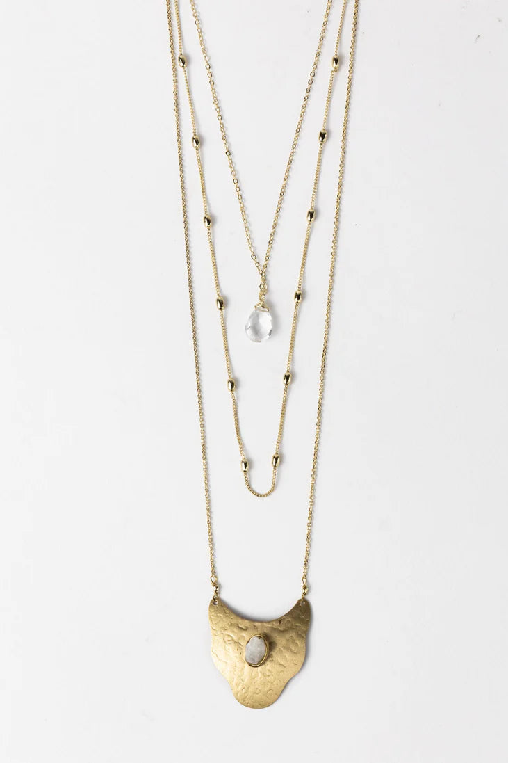 Moonstone Quartz Convertible Necklace