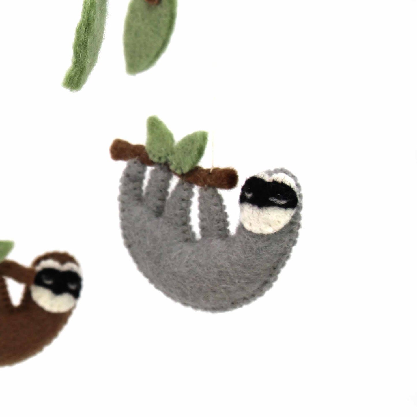 Sleepy Sloth Felt Baby Nursery Felt Mobile