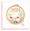 Quilled Greeting Card, "Mom Cross Stitch"