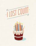 Recycled Paper Cards, "Lost Count Birthday"