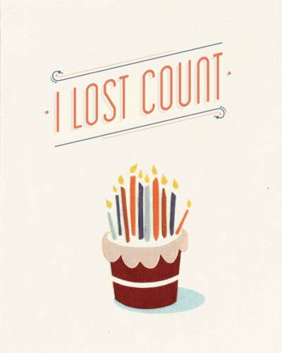 Recycled Paper Cards, "Lost Count Birthday"